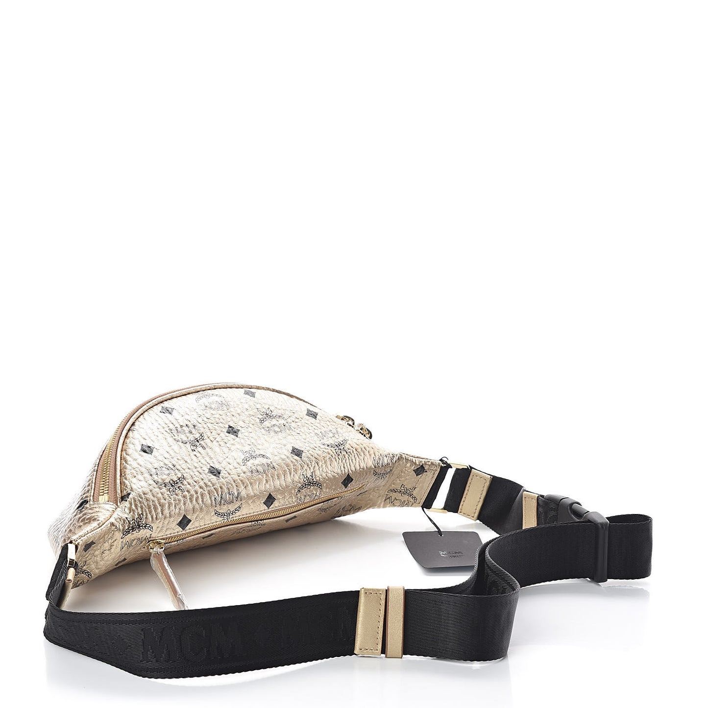 Metallic Visetos Stark Belt Bag Gold