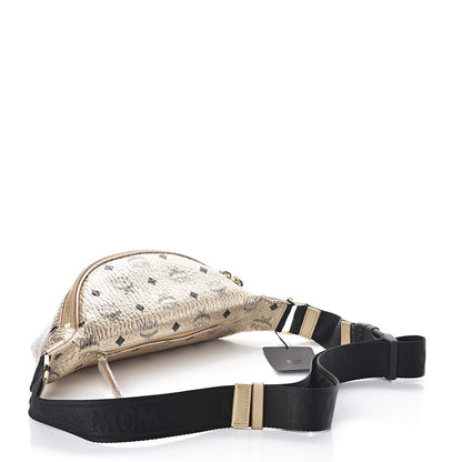 MCM Metallic Visetos Stark Belt Bag Gold 3 of 9