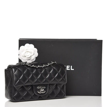 Chanel Lambskin Quilted Mini Rectangular Flap Black 8 of 8