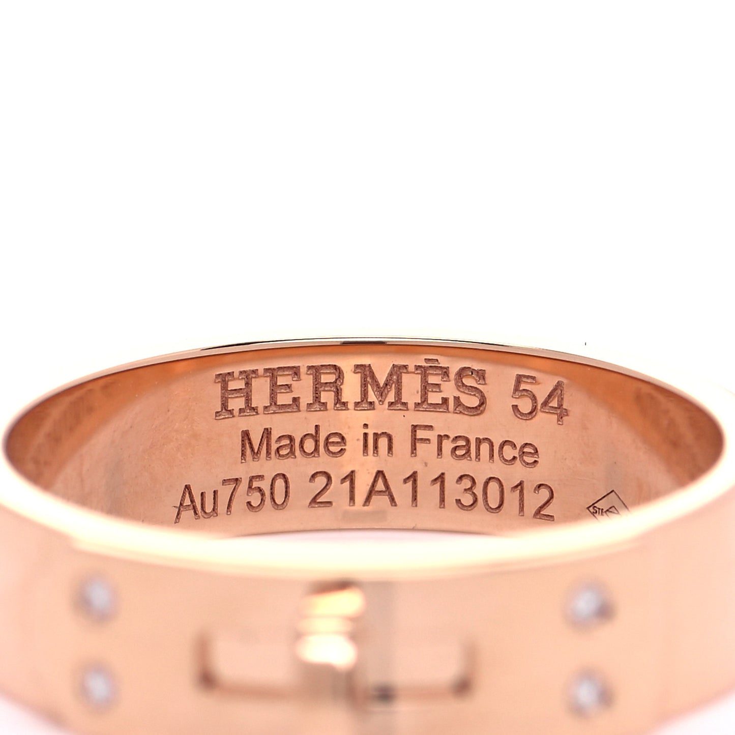 18K Rose Gold Diamond PM Kelly Ring 54 6.75
