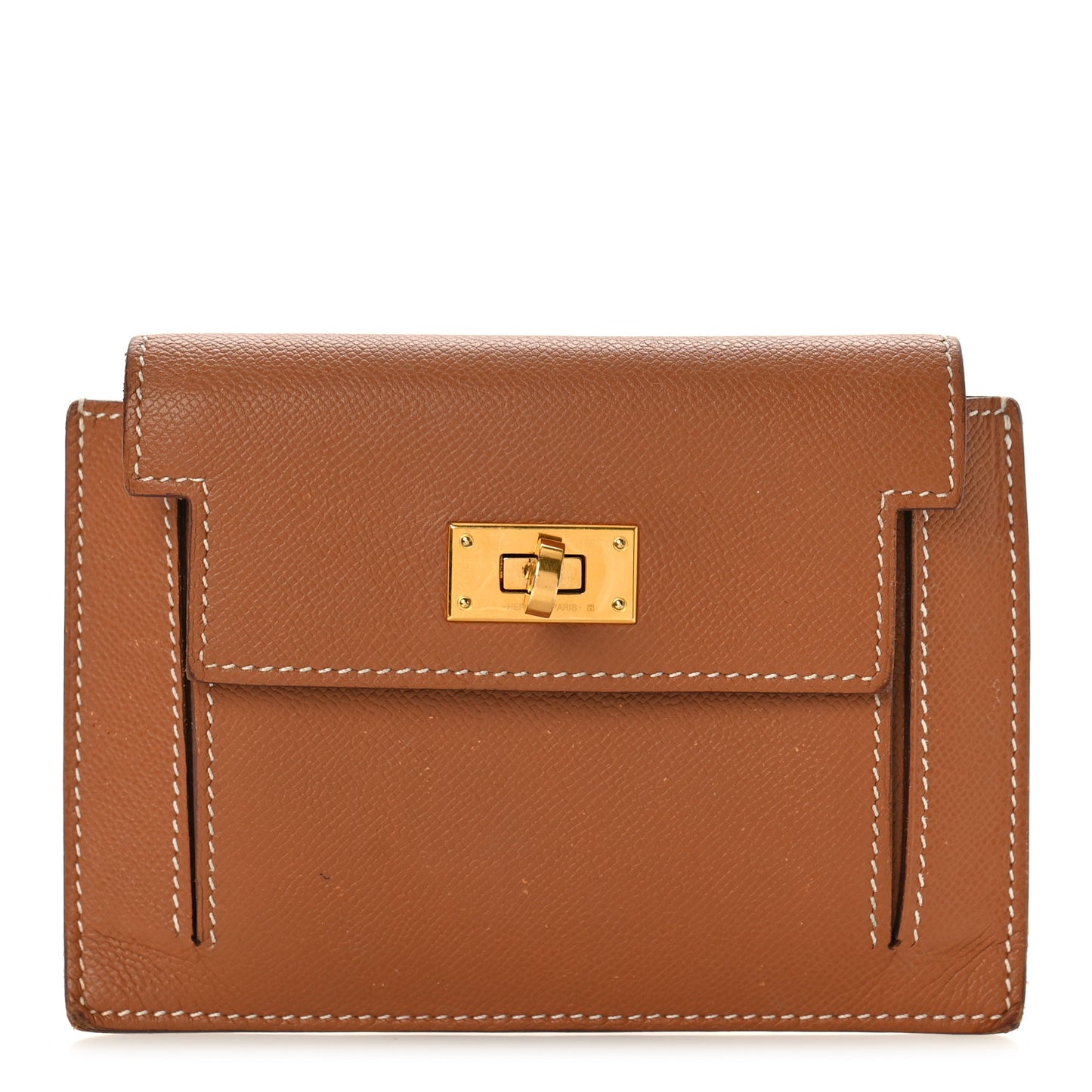 Epsom Kelly Pocket Compact Wallet Gold
