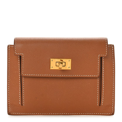 Hermes Epsom Kelly Pocket Compact Wallet Gold 1 of 8