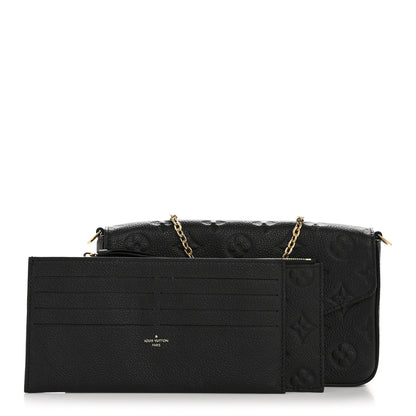 Louis Vuitton Empreinte Pochette Felicie Chain Wallet Black 3 of 12