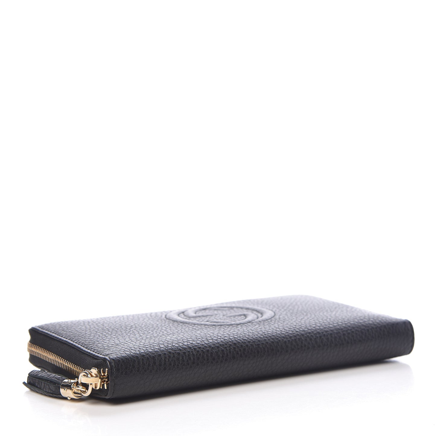 Calfskin Soho Zip Around Wallet Black