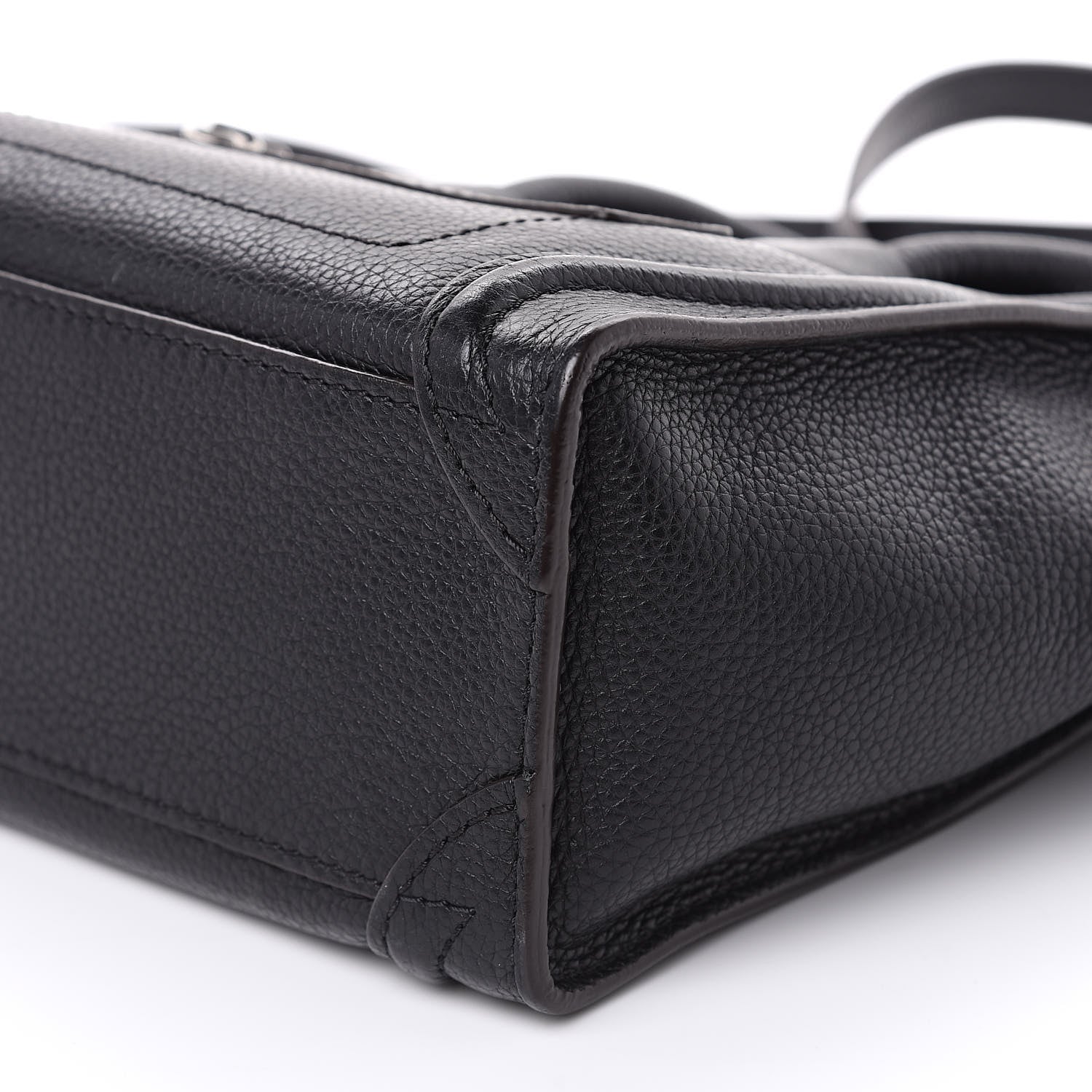 Celine Drummed Calfskin Nano Luggage Black 10 of 10
