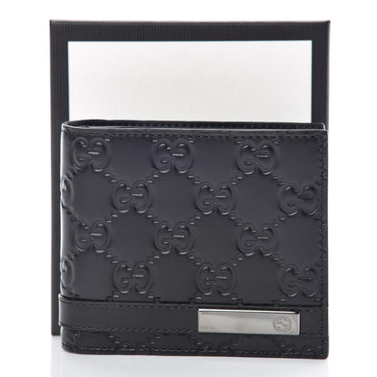 Gucci Guccissima Signature Bi-Fold Wallet Black 8 of 8