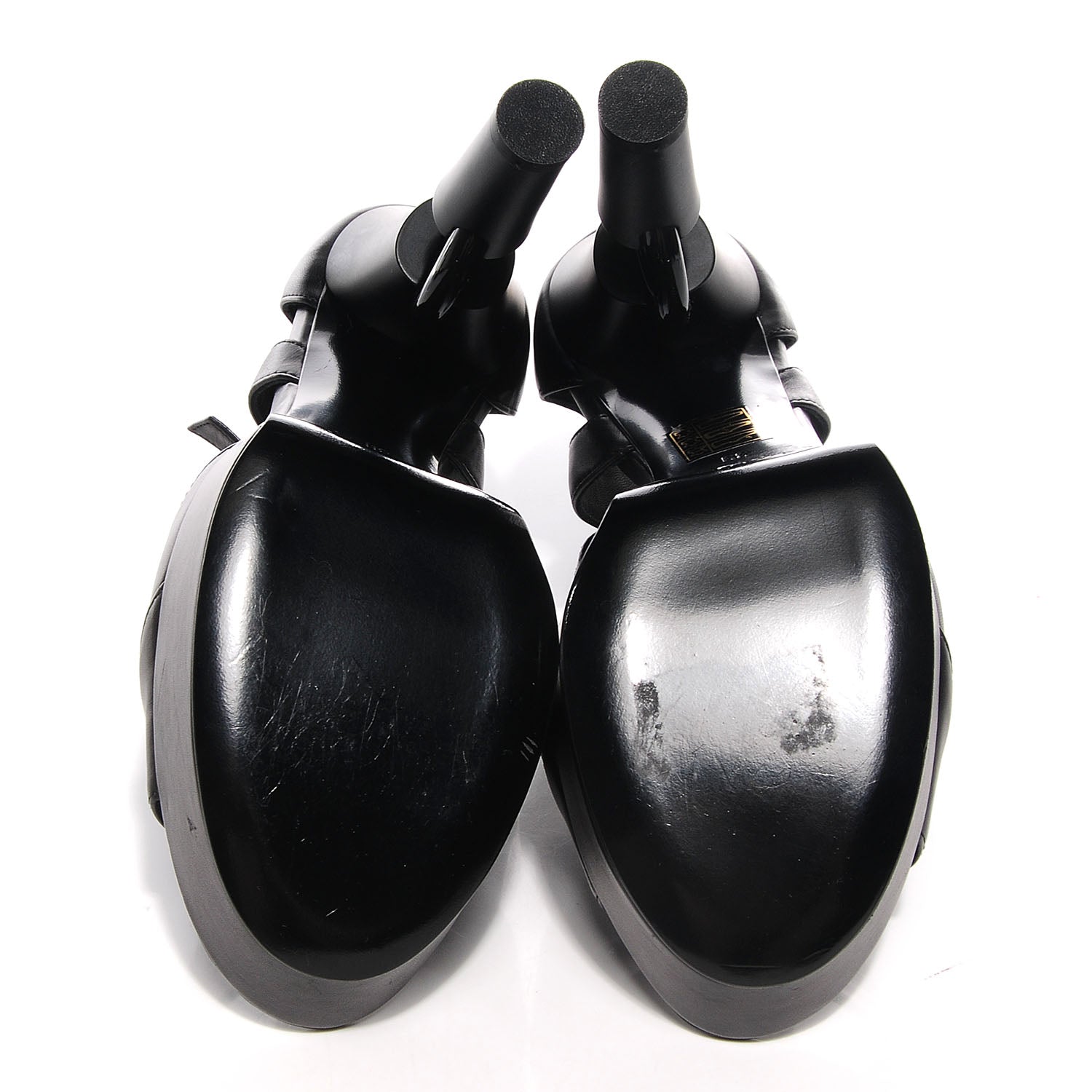 Chanel Leather Platform Sandals 39 Black 5 of 7