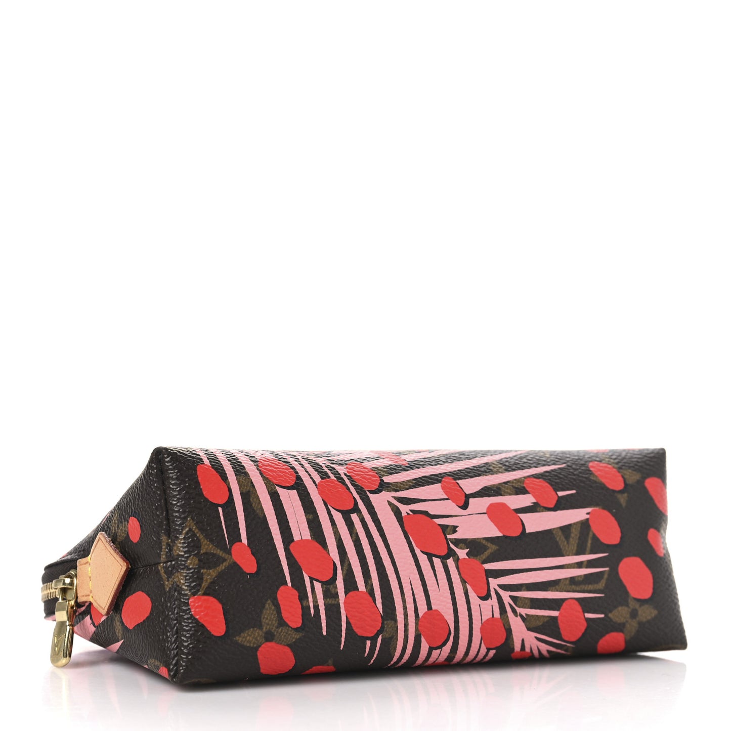 Monogram Jungle Dots Cosmetic Pouch Sugar Pink Poppy
