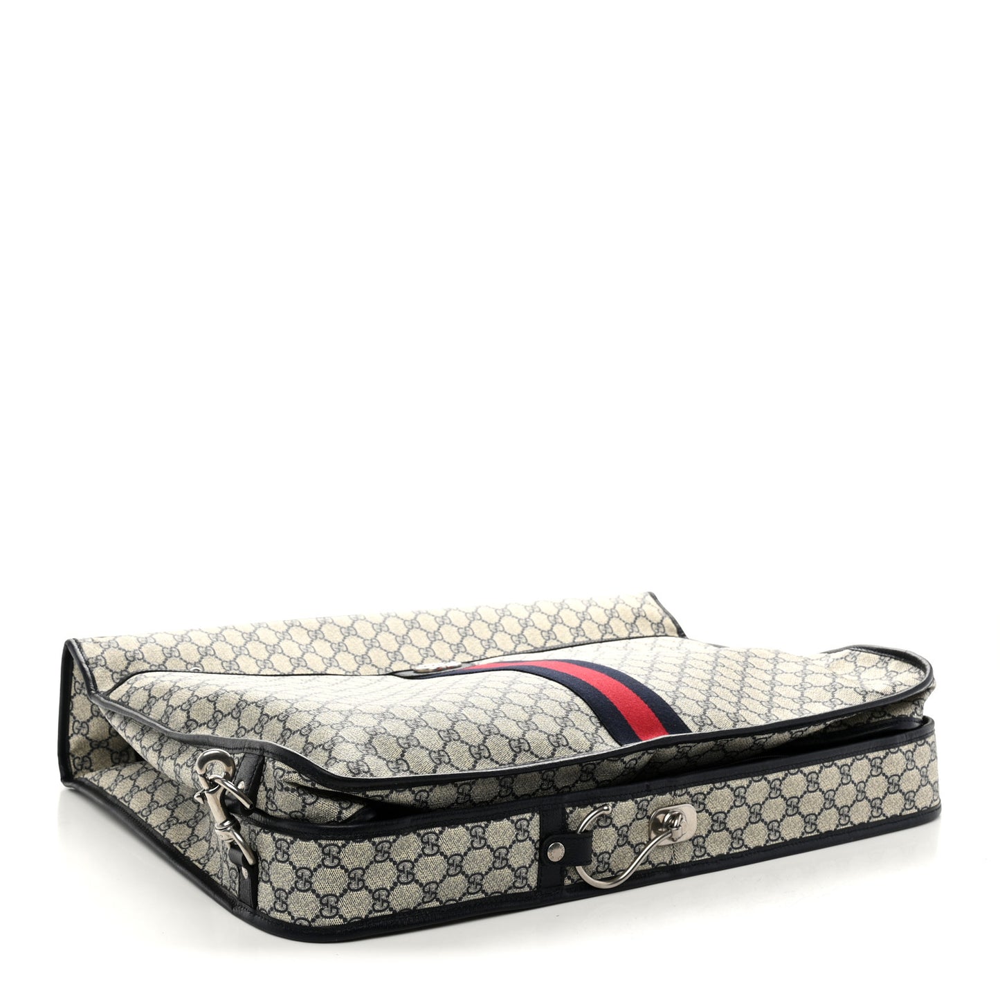 GG Supreme Monogram Web Savoy Garment Bag Beige Blue