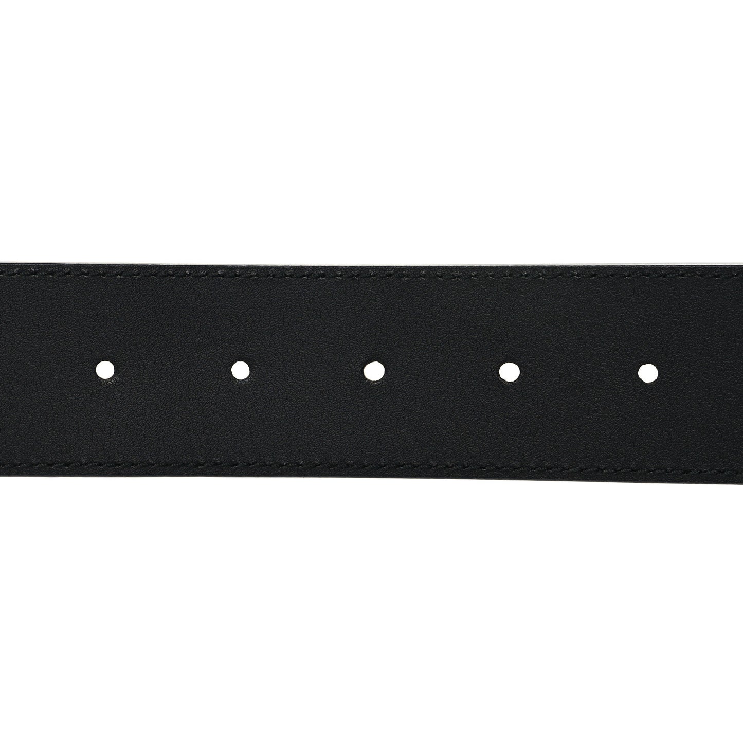 Moon Calfskin Pearl Double G 40mm Belt 85 34 Black Cream