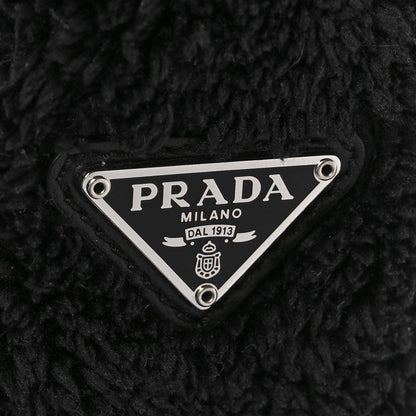 Prada Terry Cloth Mini Re-Edition 2000 Bag Black White 9 of 10