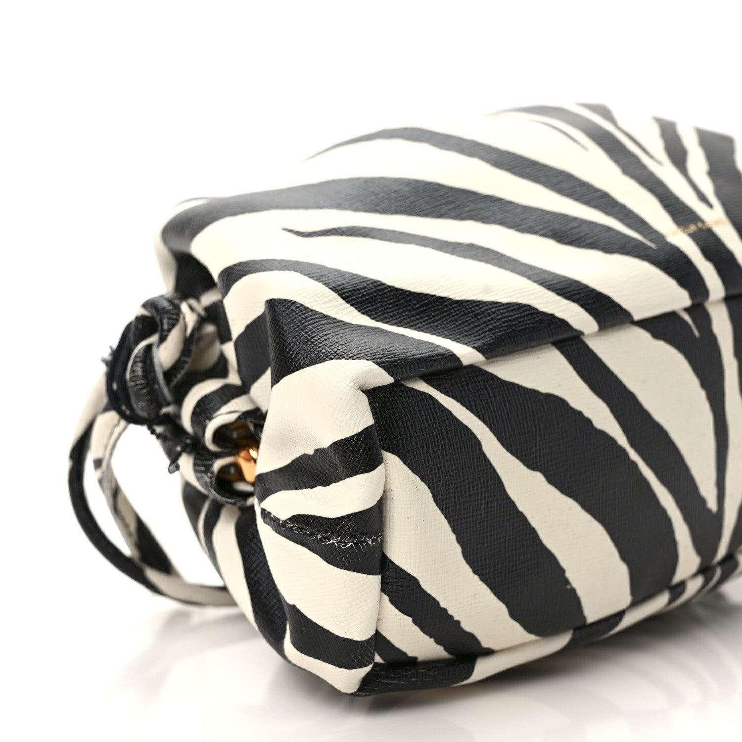 Mansur Gavriel Zebra Print Mini Cloud Clutch Black White 7 of 8
