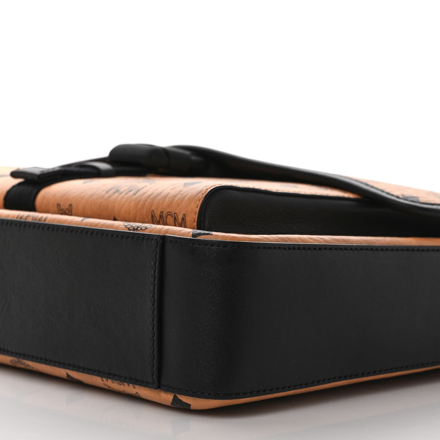 MCM Visetos Medium Klassik Messenger Bag Cognac Black 8 of 8