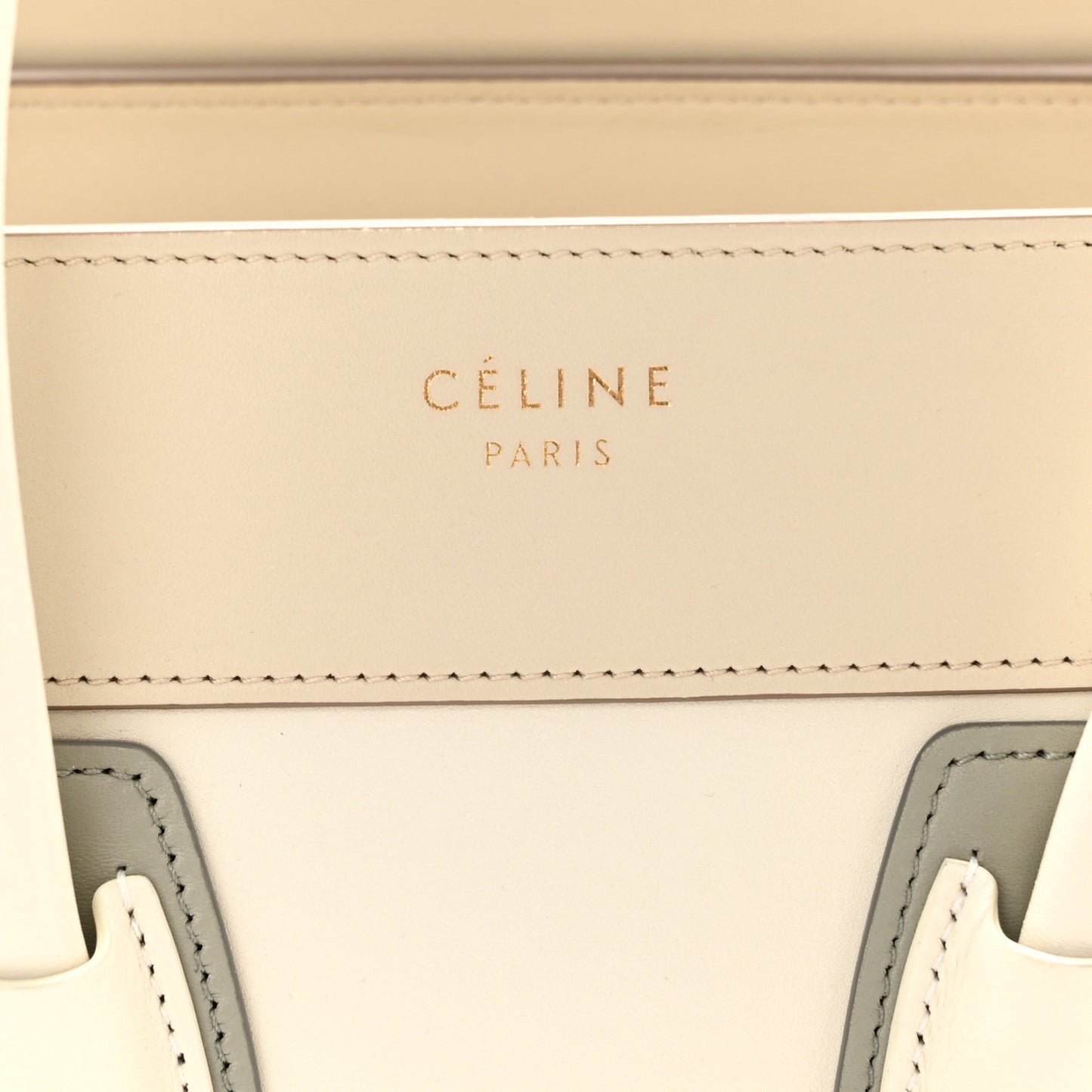 Shiny Smooth Calfskin Micro Tri-Color Luggage Natural