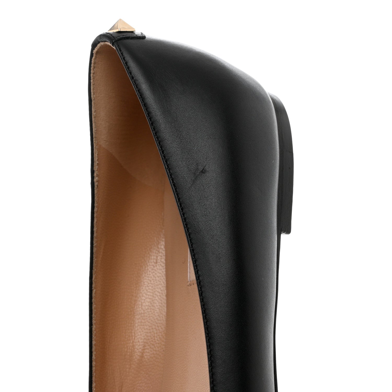 Valentino Garavani Nappa Rockstud Pointy Toe Ballerina Flats 38.5 Black 10 of 11