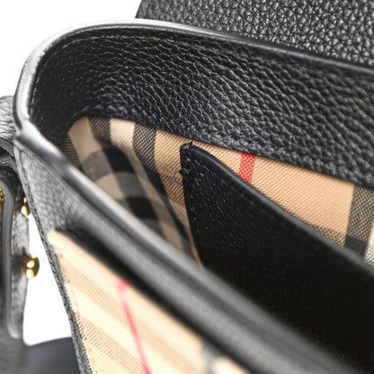 Burberry Grainy Calfskin Vintage Check Note Crossbody Bag Black 12 of 13