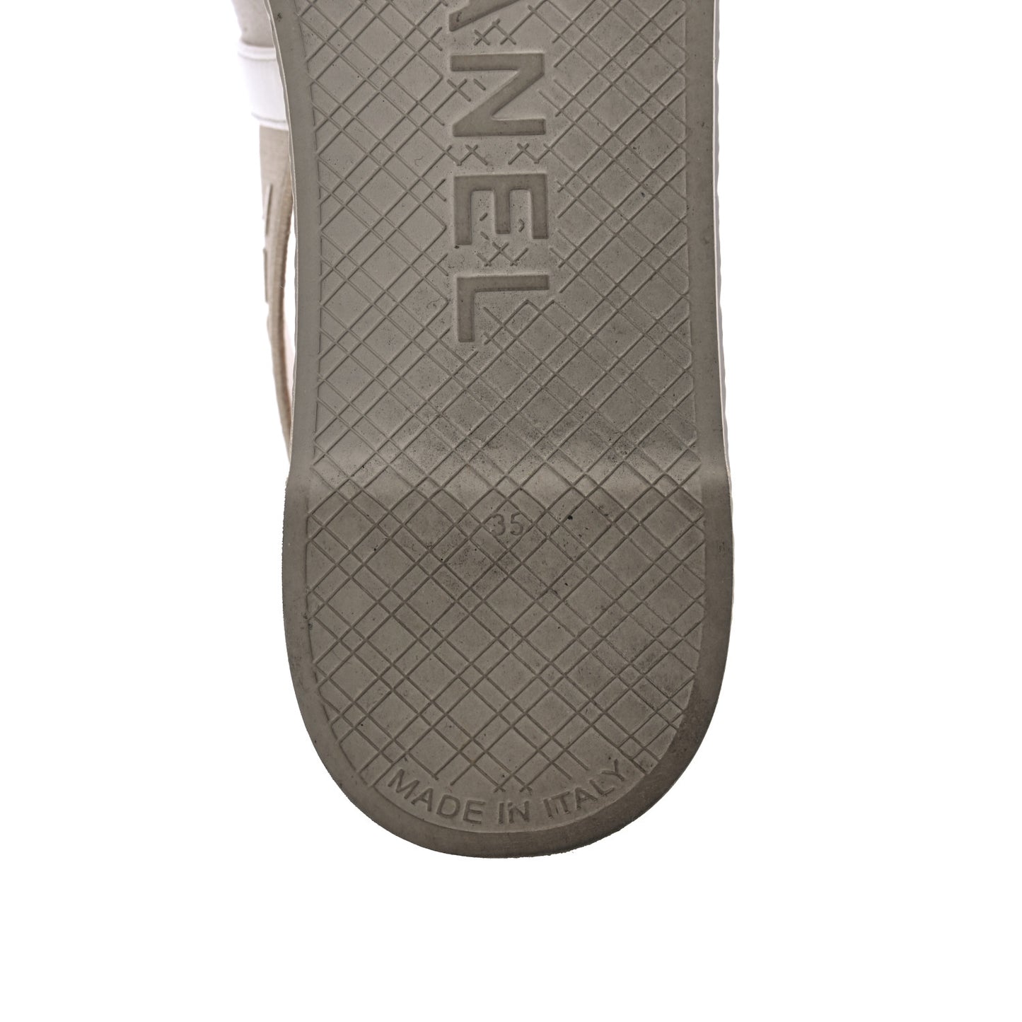 Canvas Lambskin CC Slingback Espadrilles 35 Beige White