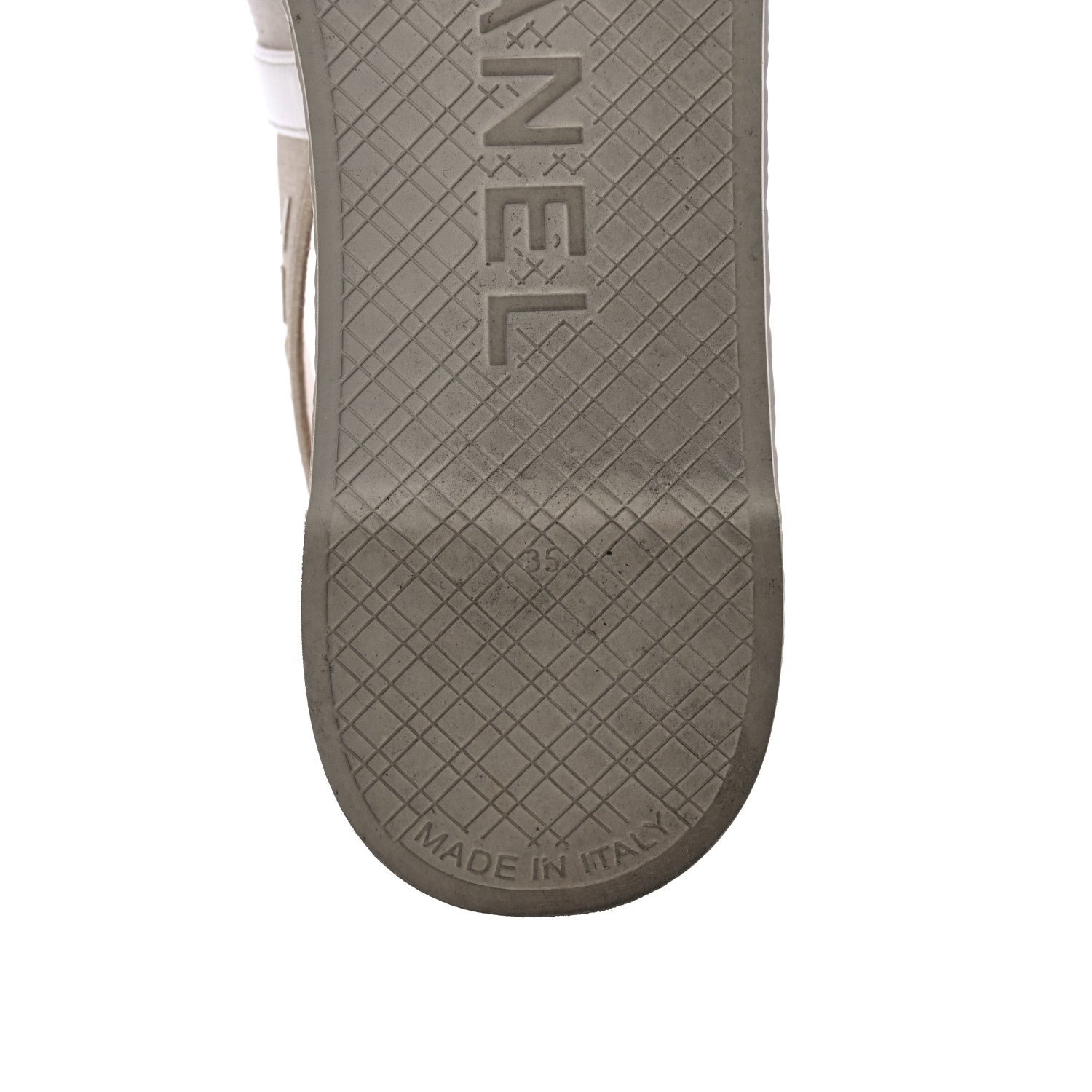 Chanel Canvas Lambskin CC Slingback Espadrilles 35 Beige White 9 of 11