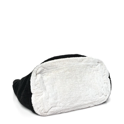 Chanel Terry Cotton CC Beach Tote Towel Set Black White 5 of 12