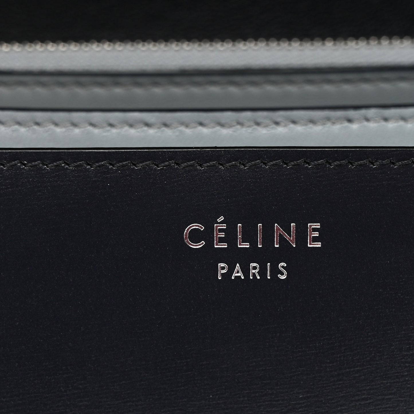 Box Calfskin Medium Classic Box Flap Bag Navy Light Blue