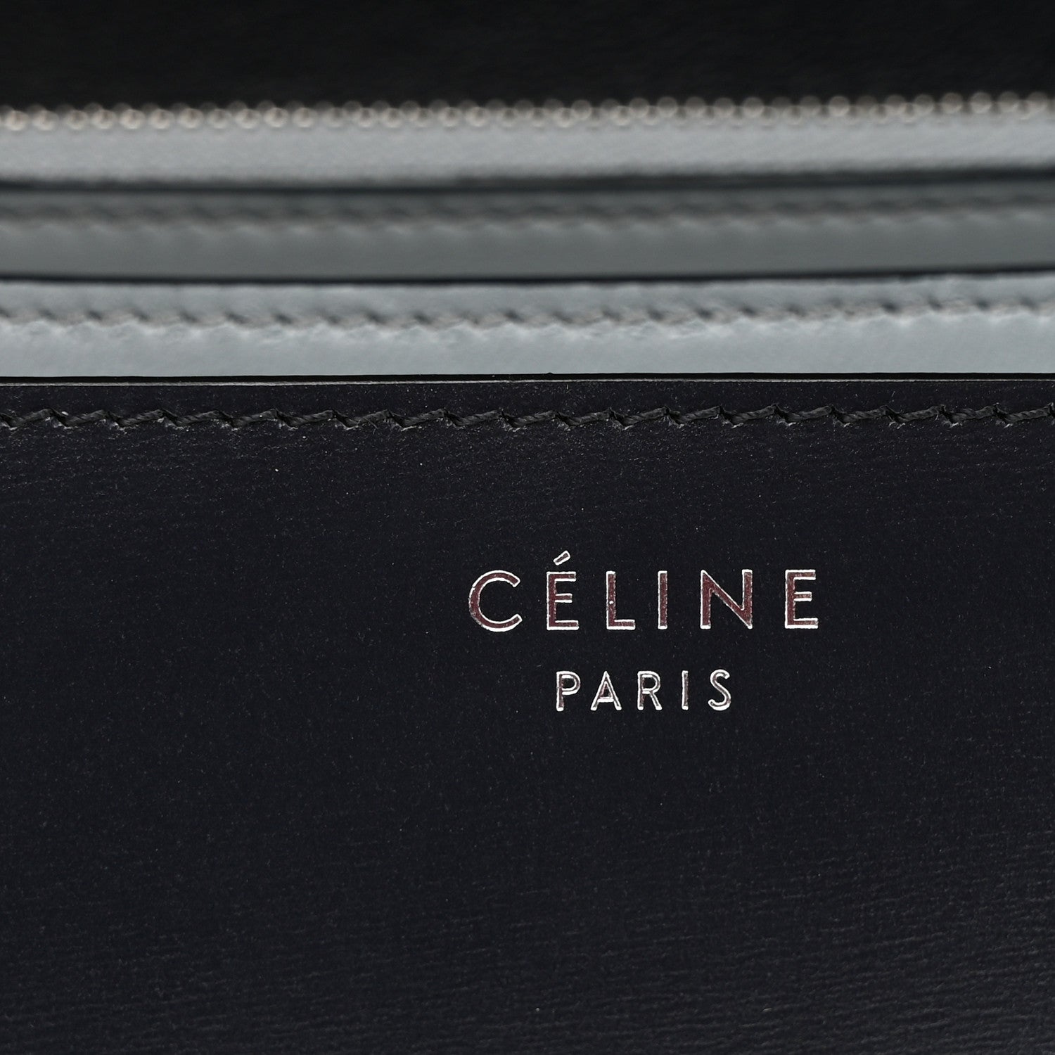 Celine Box Calfskin Medium Classic Box Flap Bag Navy Light Blue 7 of 11