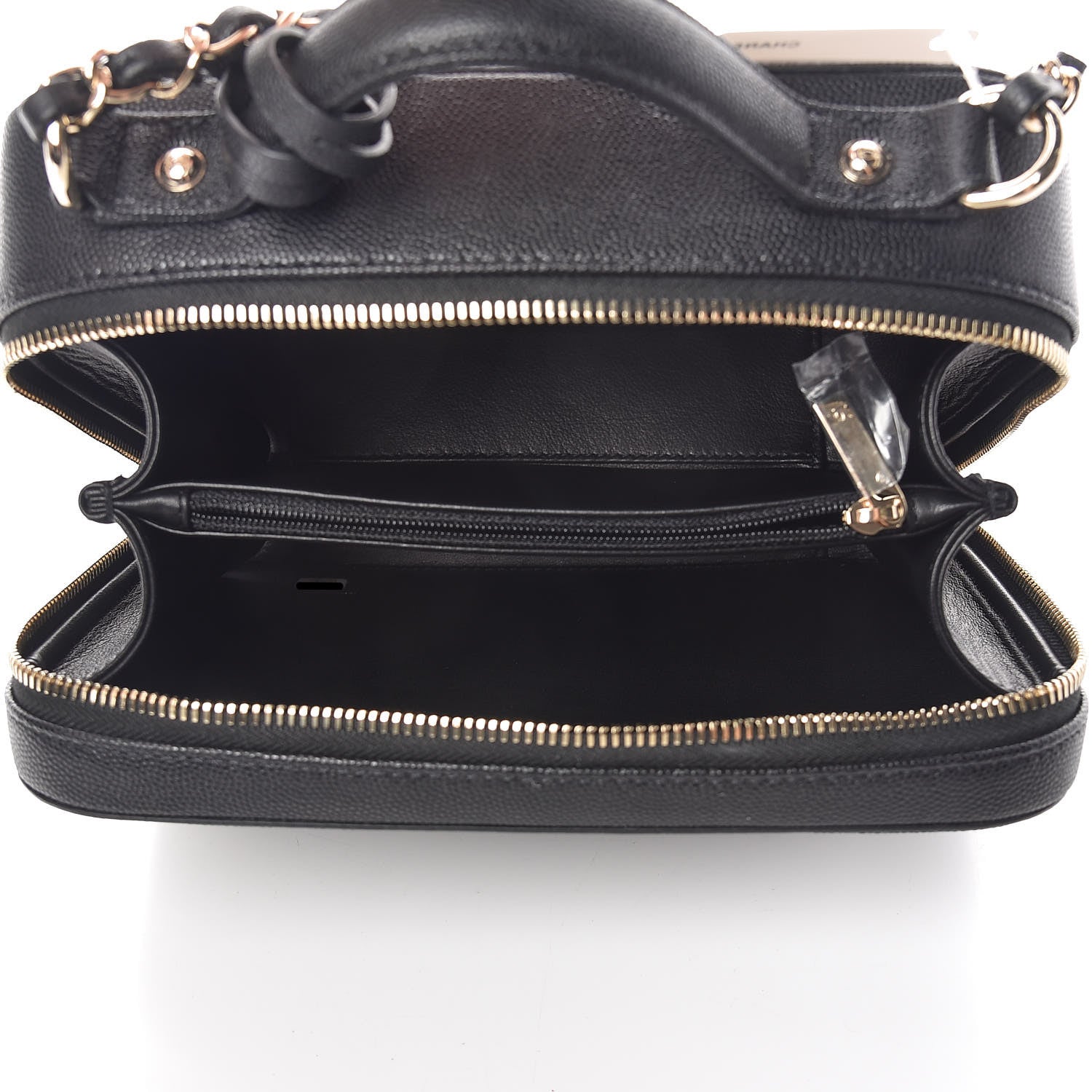 Chanel Caviar Quilted Medium CC Filigree Vanity Case Black 5 of 10