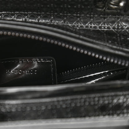 Christian Dior Patent Micro-Cannage Medium Lady Dior Onyx Black 7 of 12