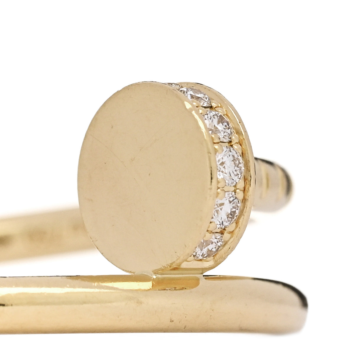 18K Pink Gold Diamond Small Juste Un Clou Ring 52/6