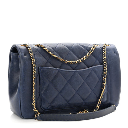 Chanel Lambskin Quilted Small Single Flap Blue 2 of 11
