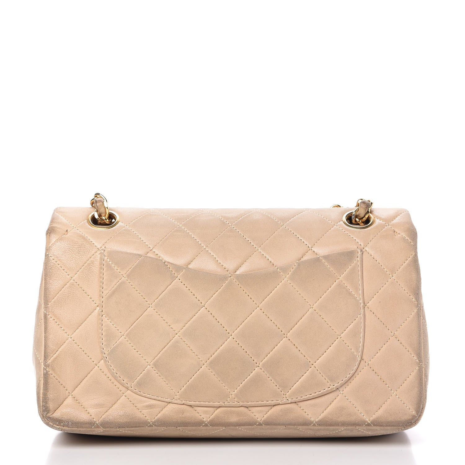 Chanel Lambskin Quilted Small Double Flap Beige 14 of 16