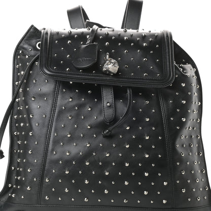 Alexander McQueen Calfskin Studded Padlock Backpack Black 9 of 15