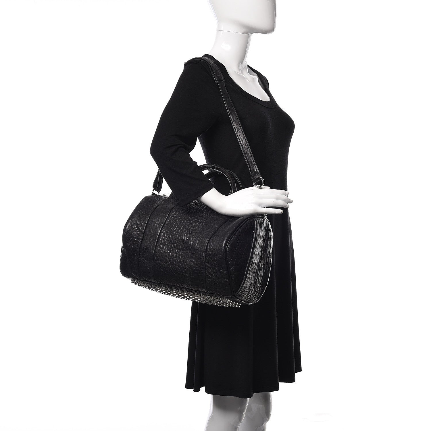 Alexander Wang Pebbled Lambskin Rocco Black Nickel Hardware 2 of 9