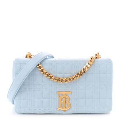 Burberry Lambskin Quilted Small Lola Bag Pale Blue 1 of 10
