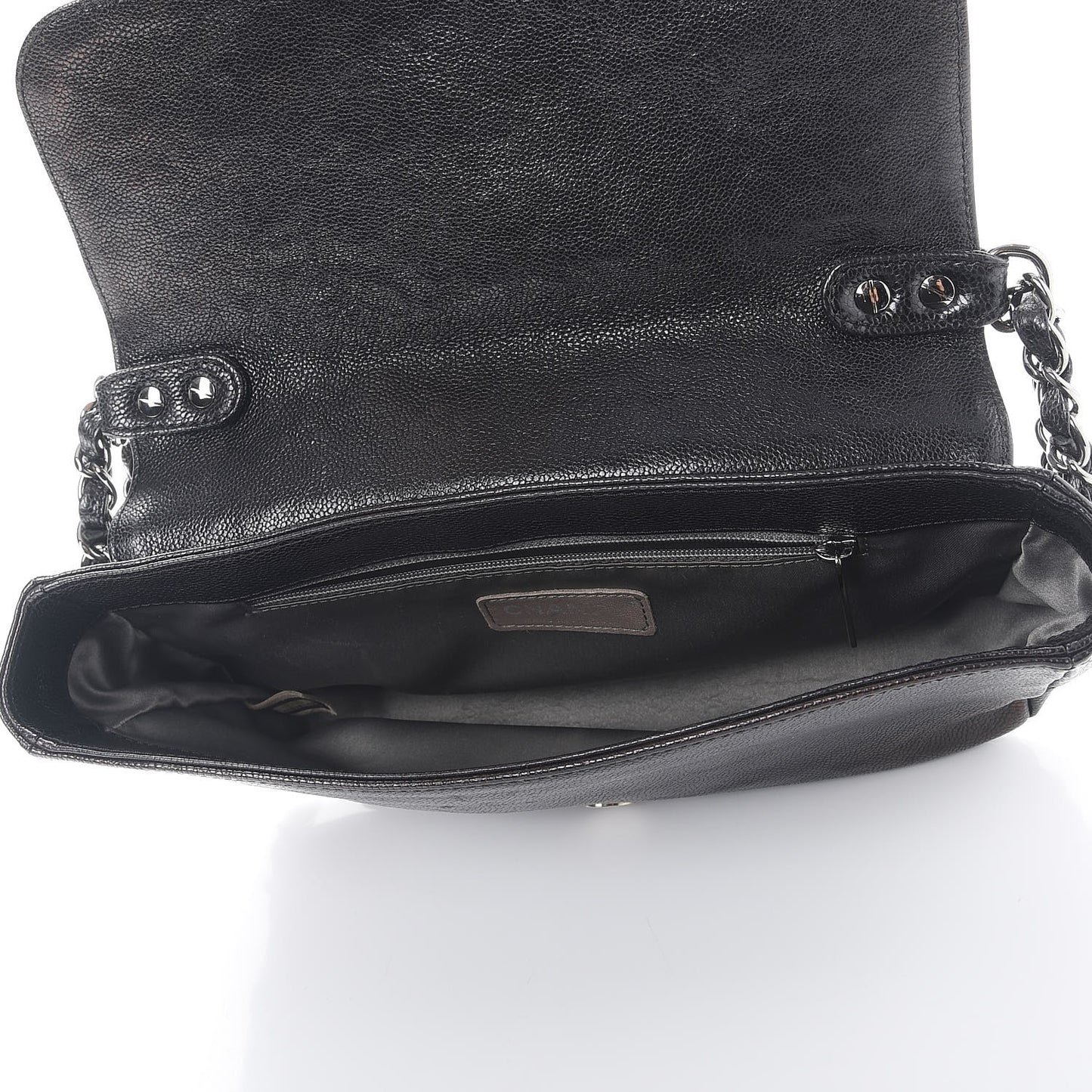 Metallic Glazed Caviar Small Pocket In The City Shoulder Bag Bronze