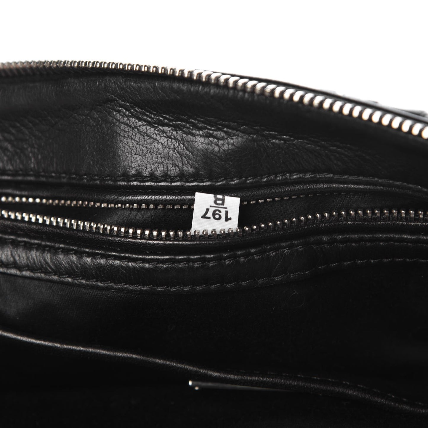 Nappa Matelasse Double Zip Shoulder Bag Black