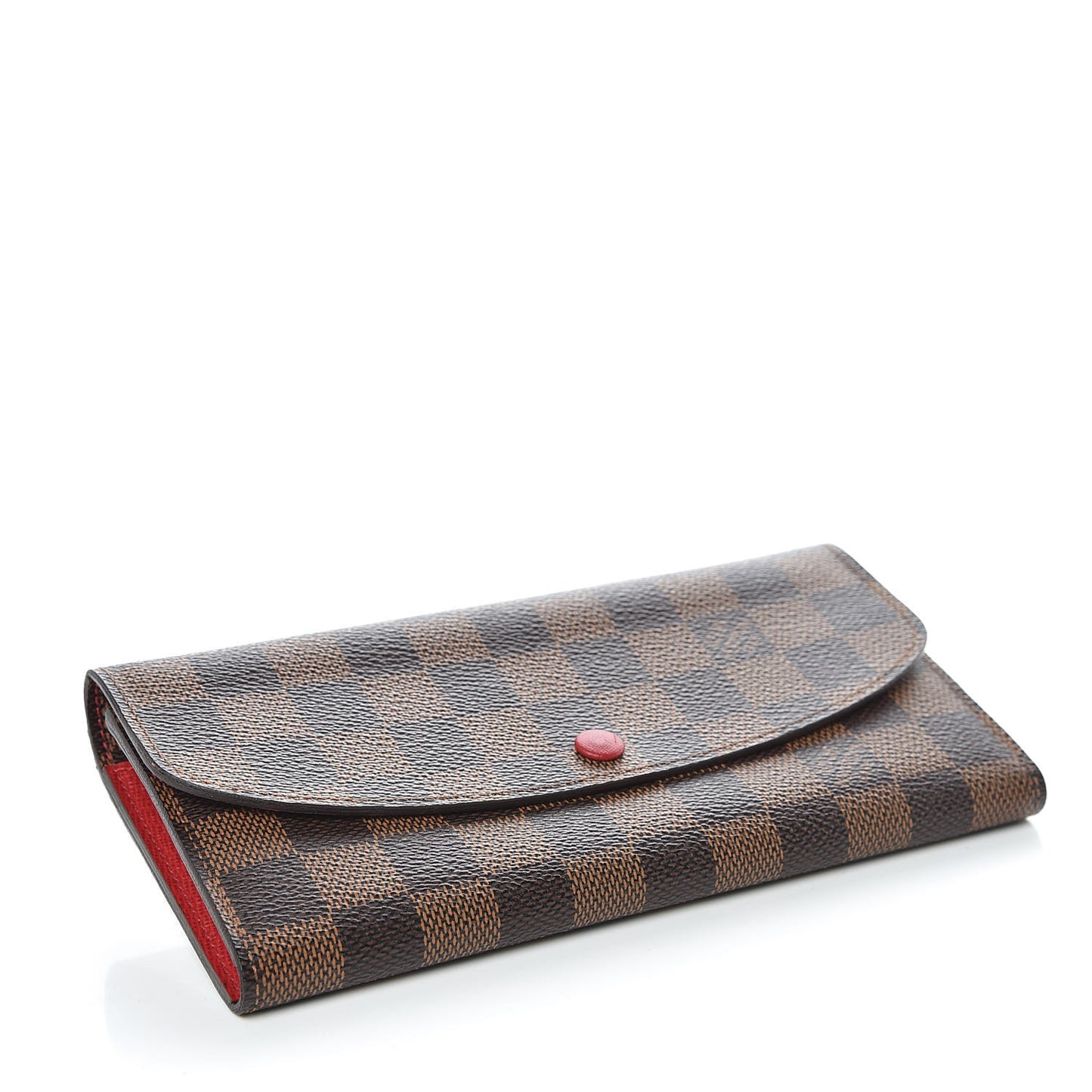 Damier Ebene Emilie Wallet Red