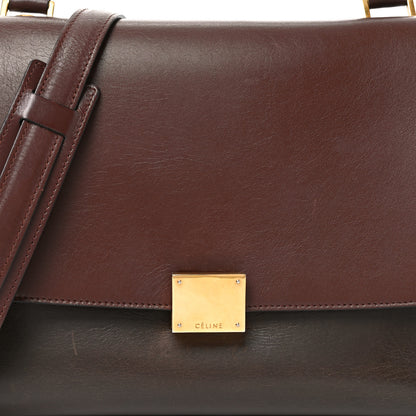 Celine Sleek Calfskin Tri-color Small Trapeze Wine 7 of 9