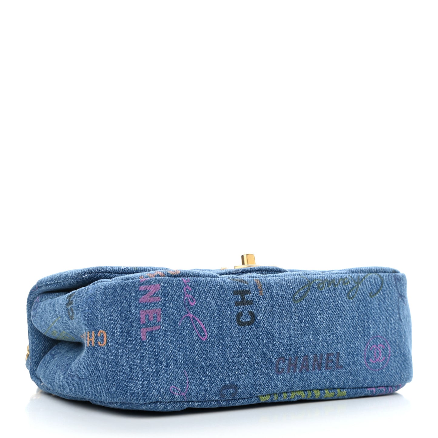 Denim Quilted Mini Denim Mood Rectangular Flap Blue Multicolor