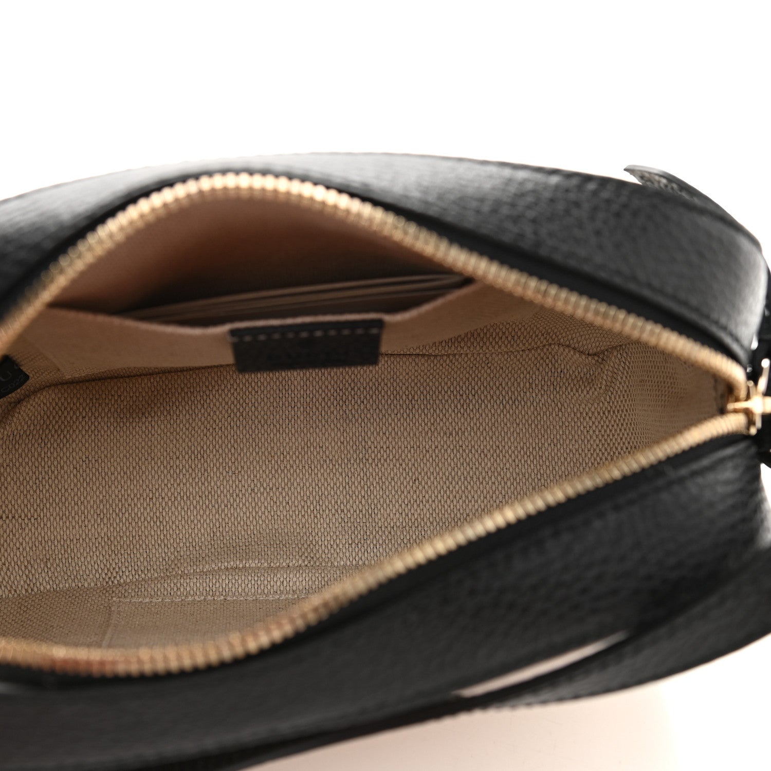 Gucci Dollar Calfskin Bi-Color Small Soho Disco Bag Mystic White Black 5 of 9