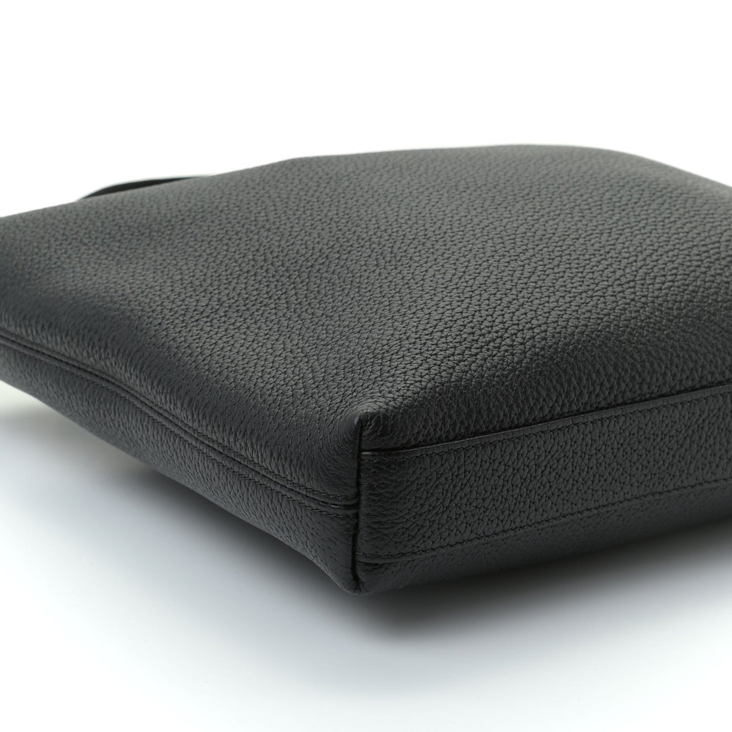 Grained Calfskin Medusa Messenger Bag Black