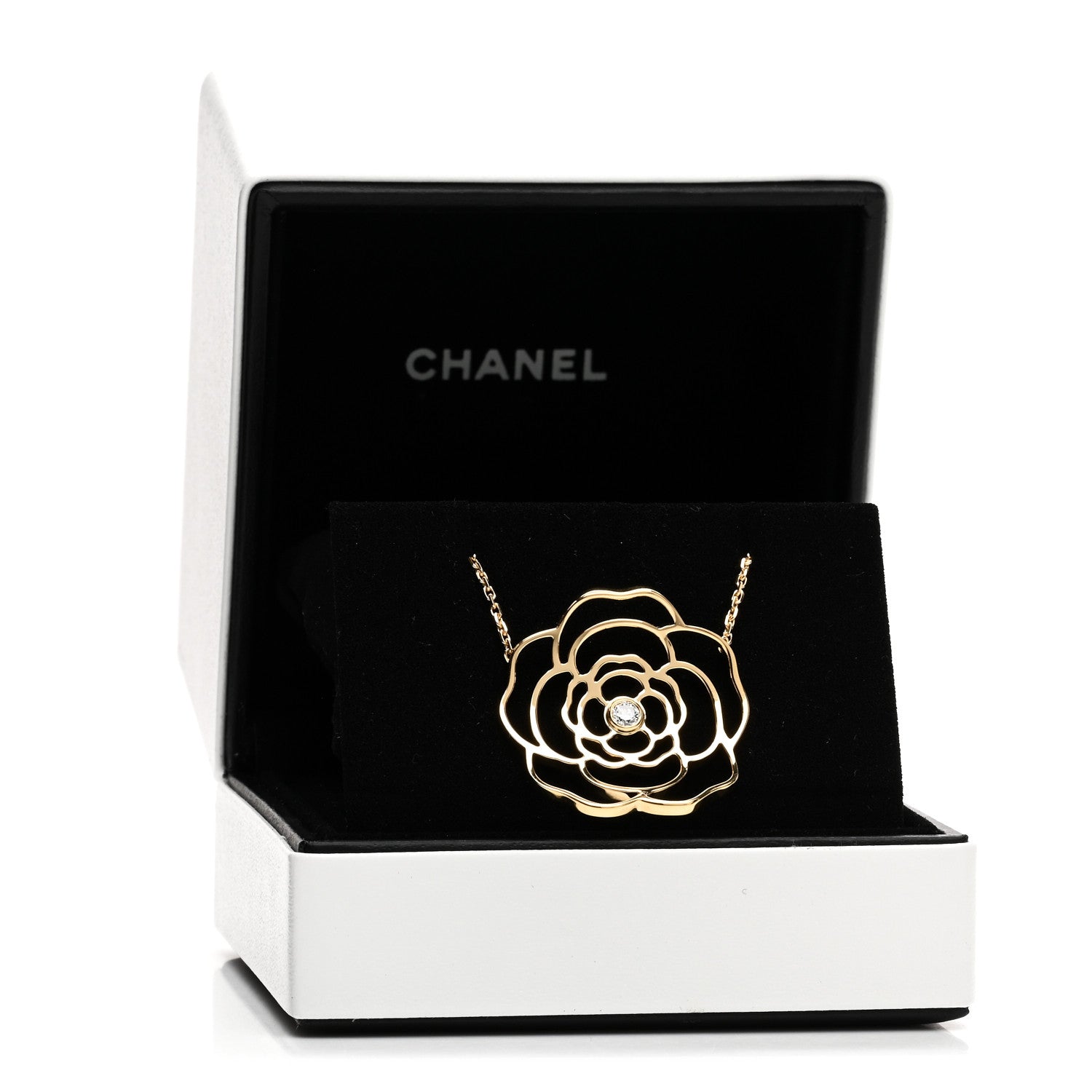 Chanel 18K Yellow Gold Diamond Pétales de Camélia Necklace 5 of 5