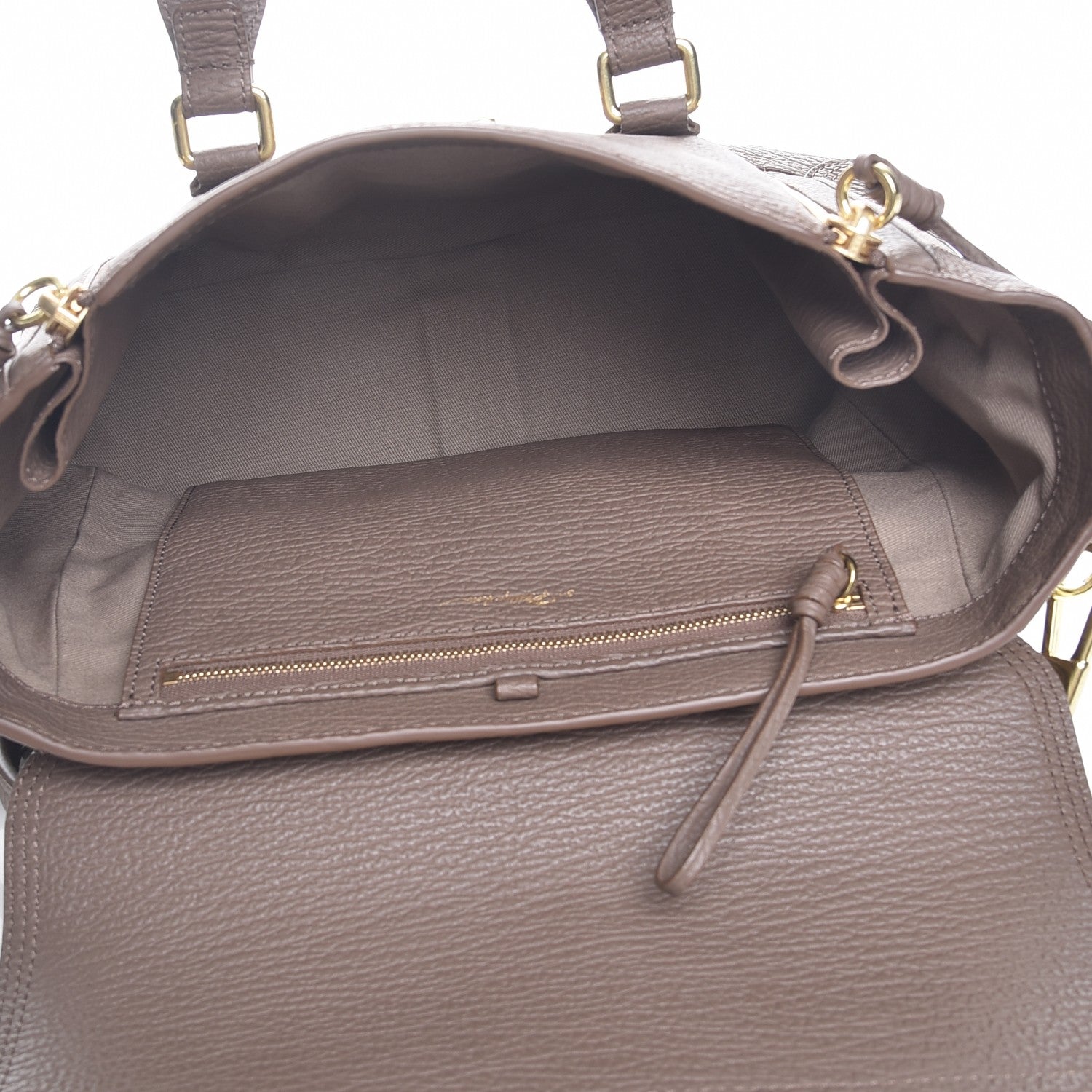 3.1 Phillip Lim 3.1 Textured Calfskin Medium Pashli Satchel Taupe 6 of 9