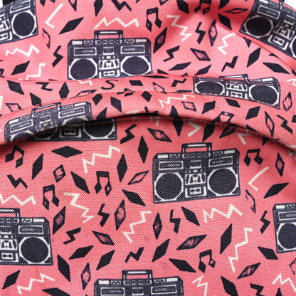 Saint Laurent Canvas Radio Print City Backpack Pink 7 of 9