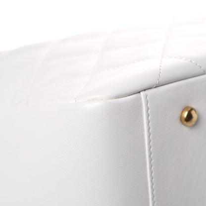 Chanel Lambskin Quilted Large Classic Shopping Tote White 10 of 16