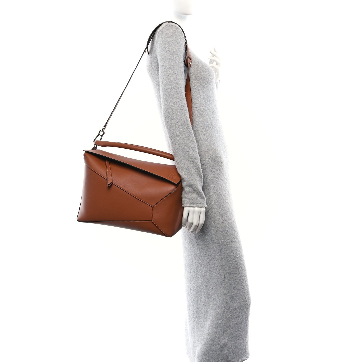 Loewe Calfskin Large Puzzle Edge Bag Tan 2 of 10