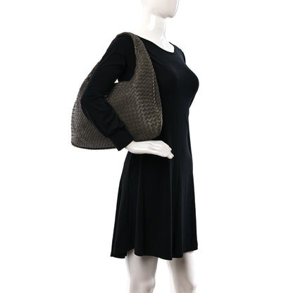 Bottega Veneta Nappa Intrecciato Medium Veneta Hobo Grey 3 of 9