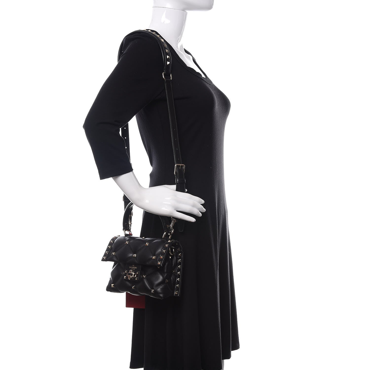 Valentino Garavani Nappa Mini Candystud Top Handle Bag Black 2 of 9