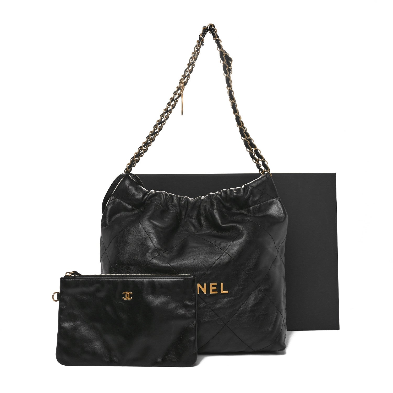 Chanel Shiny Calfskin Quilted Small Chanel 22 Black 11 of 11