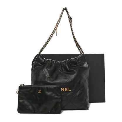 Chanel Shiny Calfskin Quilted Small Chanel 22 Black 11 of 11