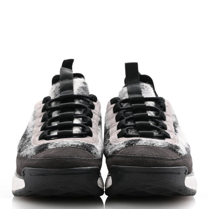 Chanel Fabric Suede Calfskin CC Sneakers 39 Gray 3 of 9
